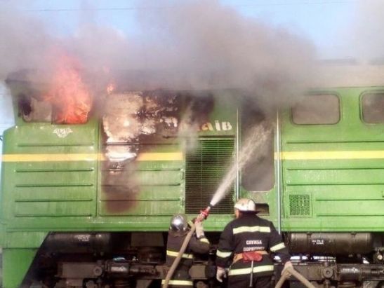 В Волгодонске сгорел вагон грузового поезда