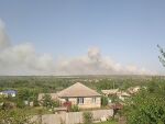 Пожарный поезд выдвинулся на место тушения горящего леса в Каменском районе