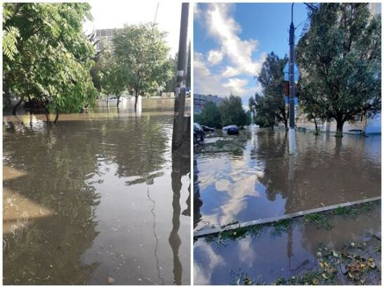 Белая Калитва ушла под воду после ливня