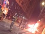 В Ростове в районе парка Авиаторов дотла сгорела иномарка