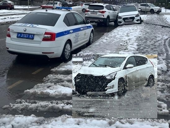 В Ростове на Западном столкнулись три иномарки