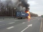 На трассе под Ростовом дотла сгорел грузовик