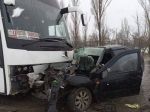 В ДТП с рейсовым автобусом Ростов – Тацинская пострадал водитель легковушки