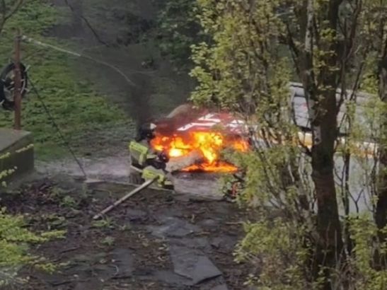 В Ростове в парке Октябрьской революции сгорела скульптура мяча