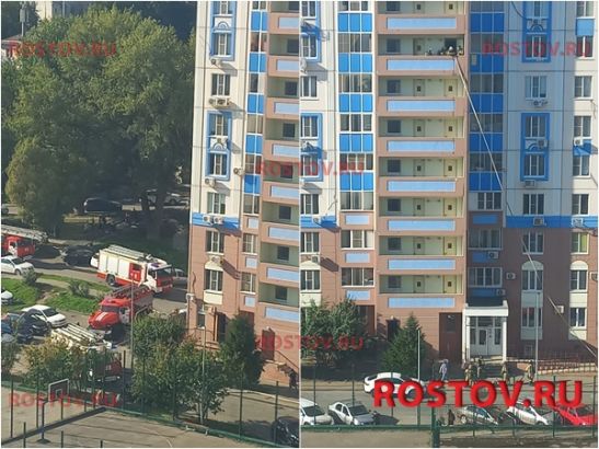 В Ростове на улице Скачкова горит квартира в многоэтажке