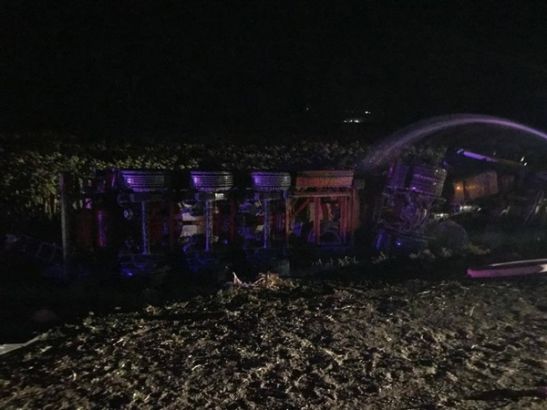 Три человека погибли на подъезде к Красному Сулину из-за ДТП с бензовозом