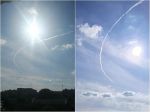 В небе над Ростовской областью после взрыва появились инверсионные следы: видео