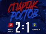 «Ростов» уступил со счётом 1:2 «Спартаку» в гостях