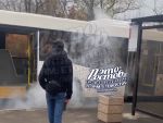 В Ростове в Суворовском на ходу задымился автобус