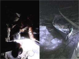В Ростовской области дедушка на лодке застрял посреди реки во время рыбалки