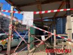 В Ростове обрушилась часть фасада здания отдела полиции № 4 на Буденновском
