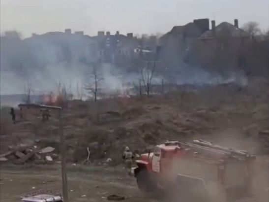 В Ростове-на-Дону на Вертолетном поле произошел пожар
