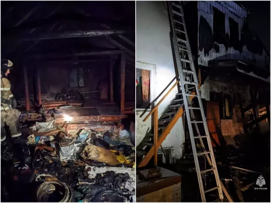В Батайске женщина с инвалидом едва не погибли при пожаре в доме