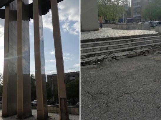 В Волгодонске обелиск «40 лет Победы» находится в плачевном состоянии