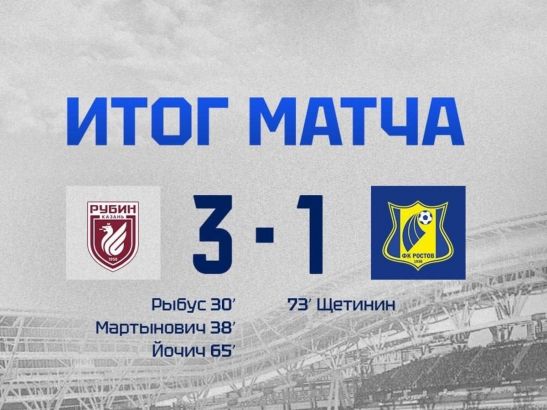 ФК «Ростов» проиграл «Рубину» в домашнем матче