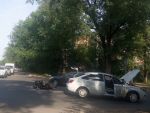 В Ростове на Оганова в автомобильной аварии пострадал мотоциклист