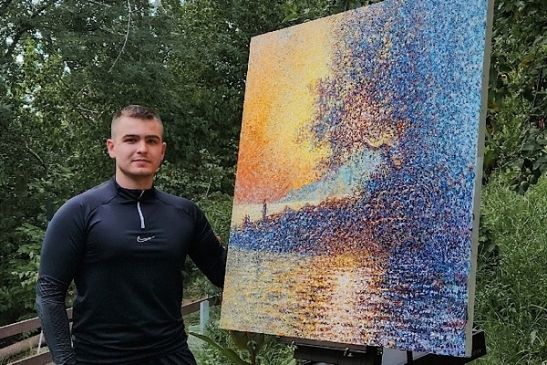Ростовский художник пишет пейзажи без кисти