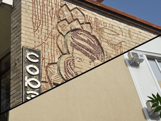 В Ростовской области на фасаде советского здания пропало мозаичное панно