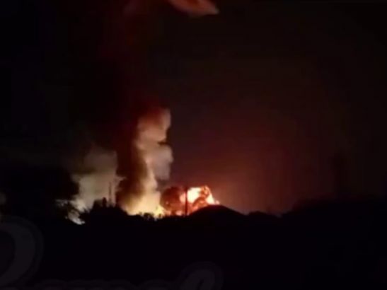 После атаки беспилотников в Ростовской области произошел пожар