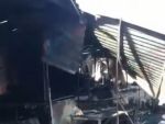 Как выглядит центральный рынок в Аксае после пожара: видео
