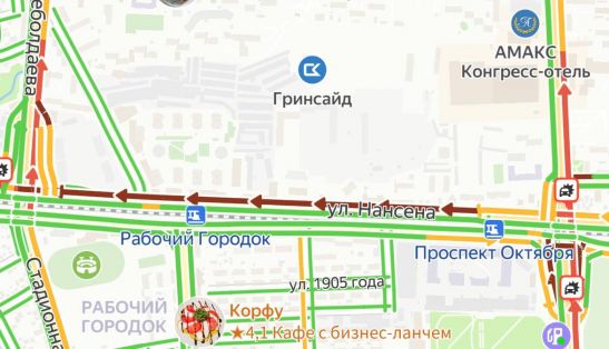 В центре Ростова образовались огромные заторы из-за трех аварий