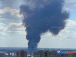 В Ростове заметили огромный столб дыма в районе Левого берега