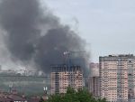 В Ростове полыхает крупный пожар на Штахановского