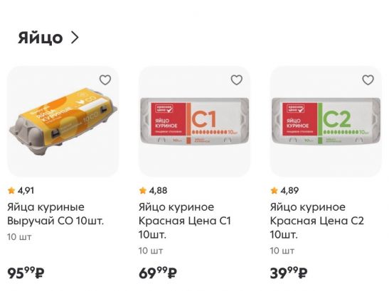Цена на яйца в Ростове понизилась