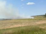После двух громких взрывов в Ростовской области загорелось поле