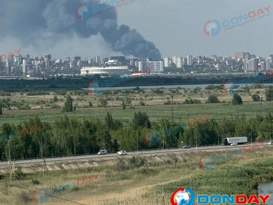 В Ростове-на-Дону крупный пожар на Орской видно из соседнего города