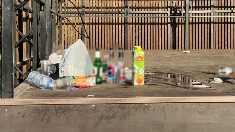 Студенты устроили свалку на поляне ЮФУ, отмечая начало учебного года