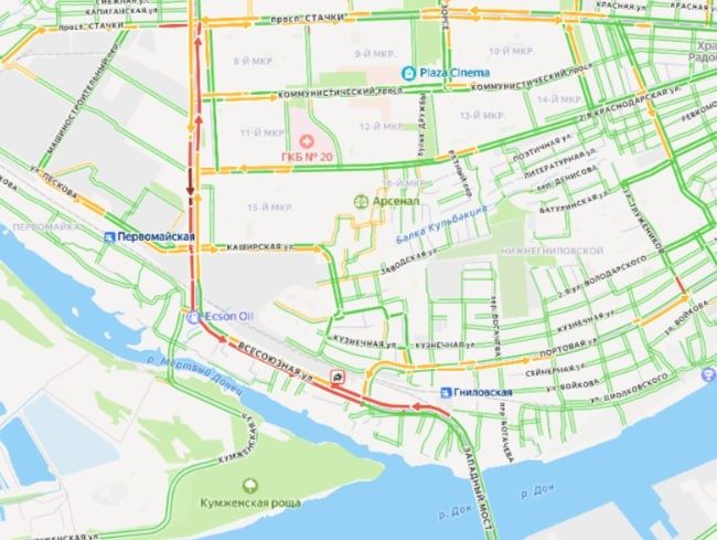 В Ростове из-за ДТП на Всесоюзной образовалась пробка