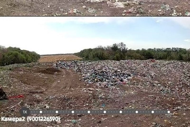 В Зерноградском районе уже во второй раз горит мусорный полигон