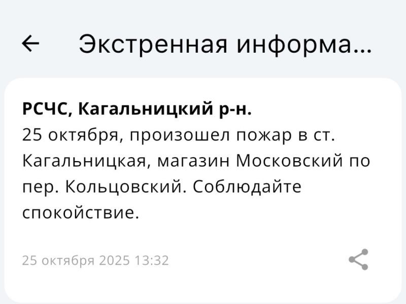 В Ростовской области ликвидируют возгорание в магазине
