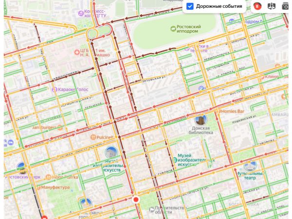 Адские пробки сковали Ростов вечером 26 ноября