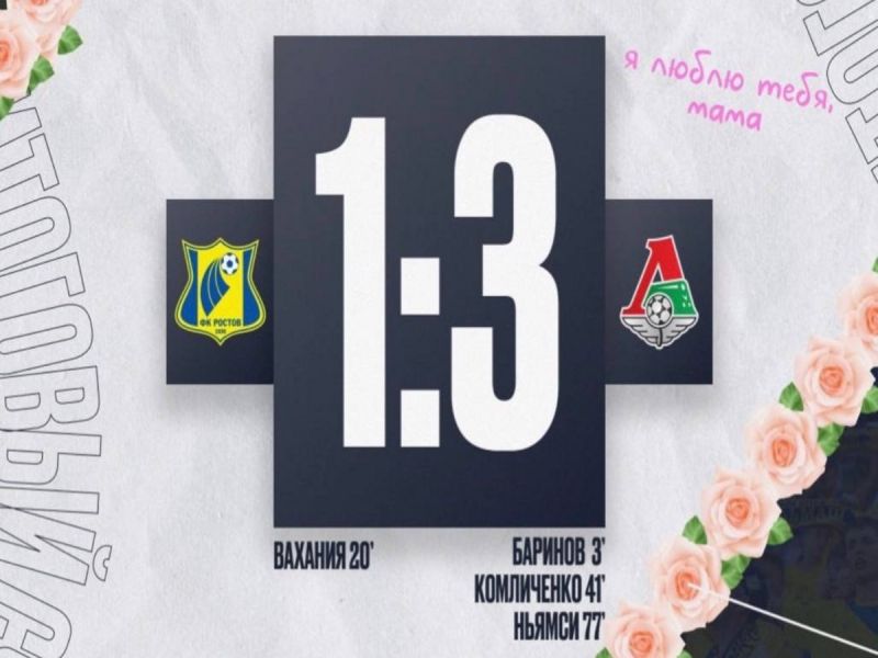 ФК «Ростов» проиграл «Локомотиву» в 17-м туре РПЛ