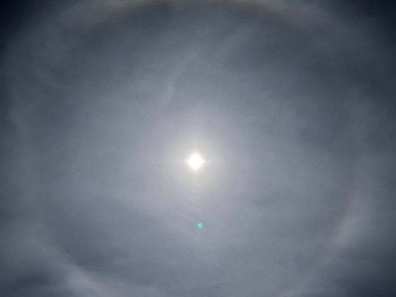 Лунное гало запечатлели жители Ростовской области