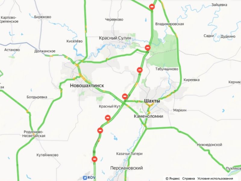 Участок трассы М-4 «Дон» возле Платова полностью перекрыт из-за ремонта