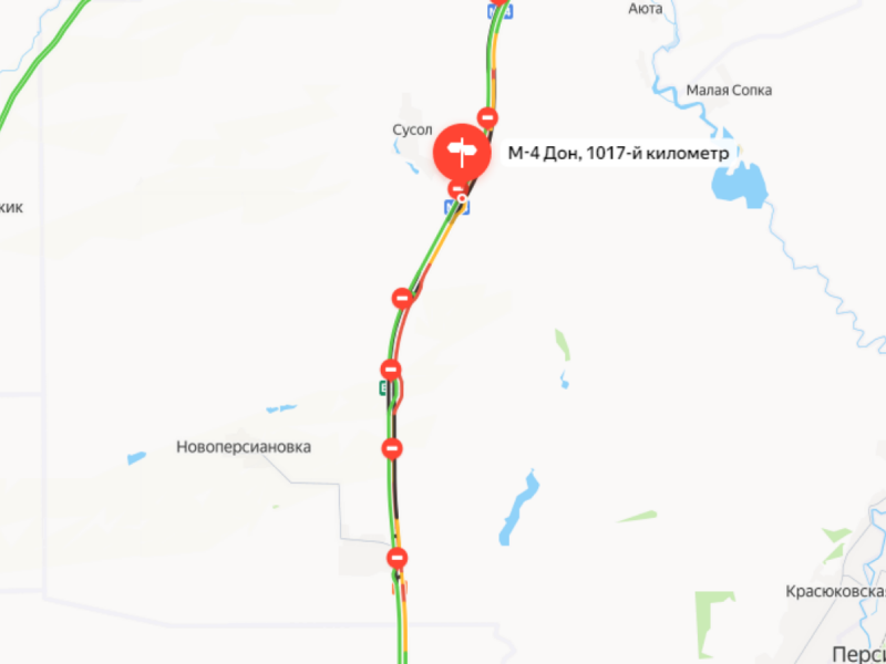Чудовищная автомобильная пробка сковала трассу М-4 «Дон» вблизи города Шахты
