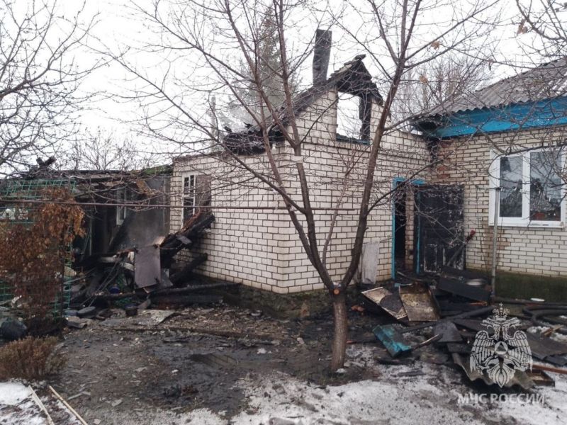 Крупный пожар в Ростовской области едва не оставил пару без дома