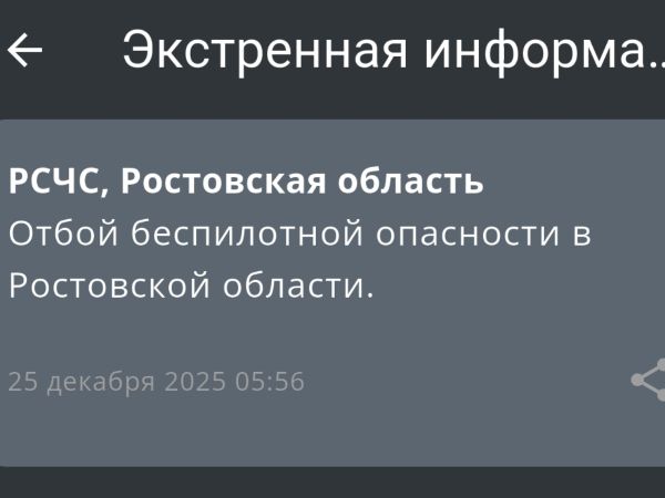 В Ростовской области сняли режим беспилотной опасности 25 декабря