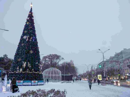 Новогодняя ярмарка открылась на улице Туполева в Ростове