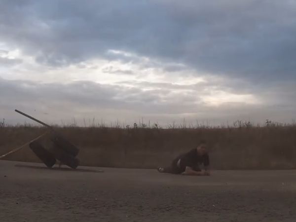 Ростовский экстремал Евгений Чеботарев жестко упал во время сальто