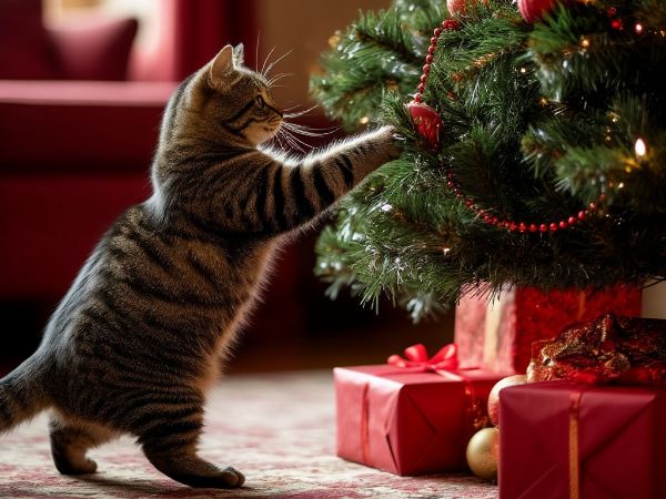 Ростовчанам рассказали, как защитить новогоднюю елку от кота