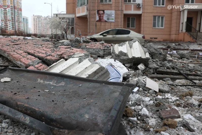 Юрий Слюсарь опубликовал кадры последствий атаки БПЛА на Ростовскую область в ночь на 14 января