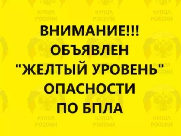 В Ростовской области 12 января объявили желтый уровень опасности по беспилотникам