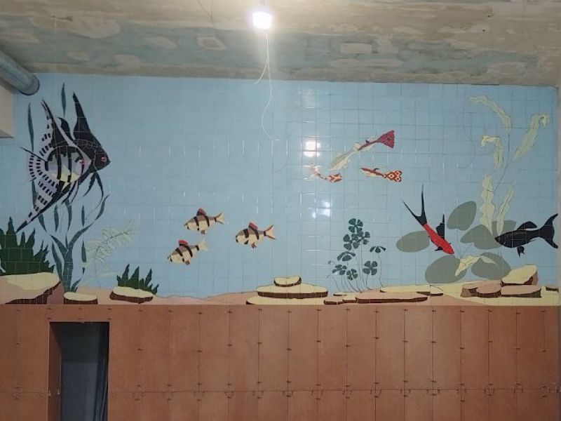 Уникальное мозаичное панно в бывшем зоомагазине Ростова было отреставрировано