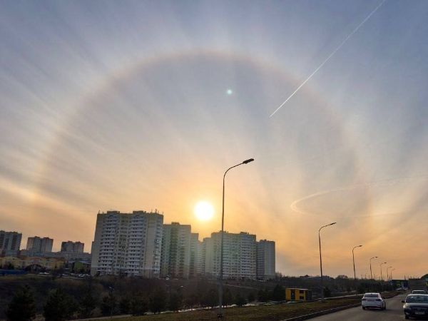 Ростовчане застали солнечное гало 21 февраля