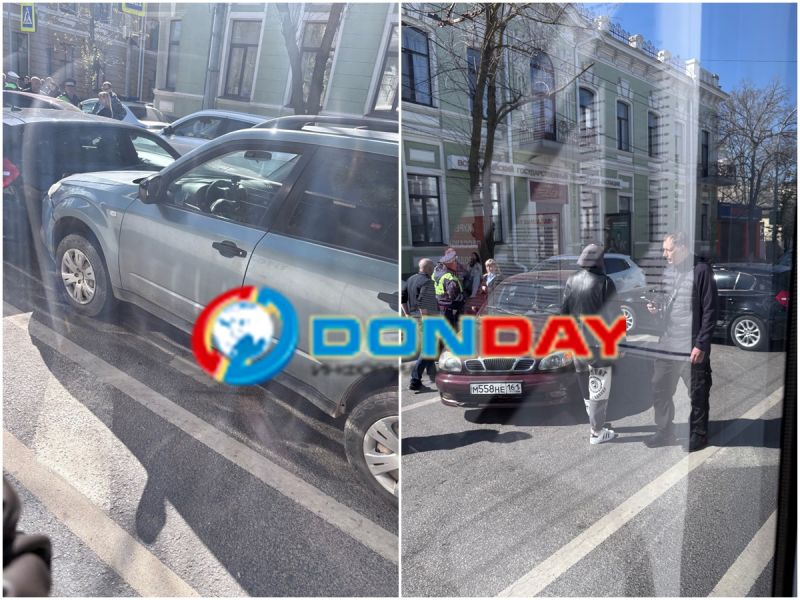 Улица Советская в Ростове встала в огромную пробку из-за массового ДТП